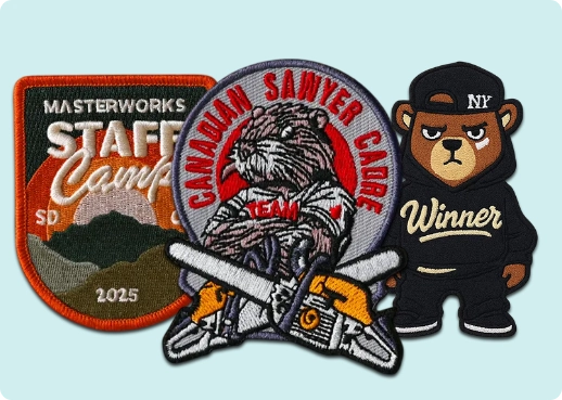 clear custom patches design